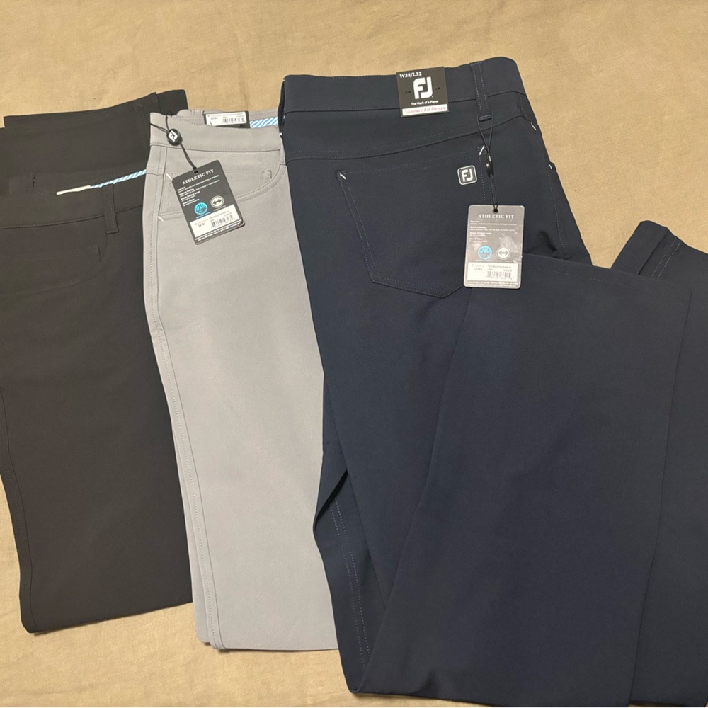 Brand New FootJoy Golf Pants - Grey, Black and Navy